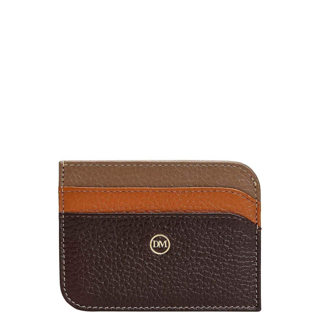 5 Slots Leather Card Case - Espresso