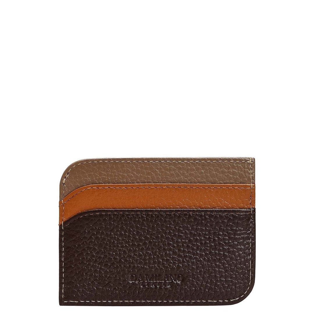 5 Slots Leather Card Case - Espresso