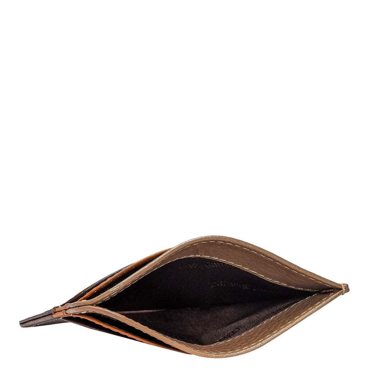 5 Slots Leather Card Case - Espresso