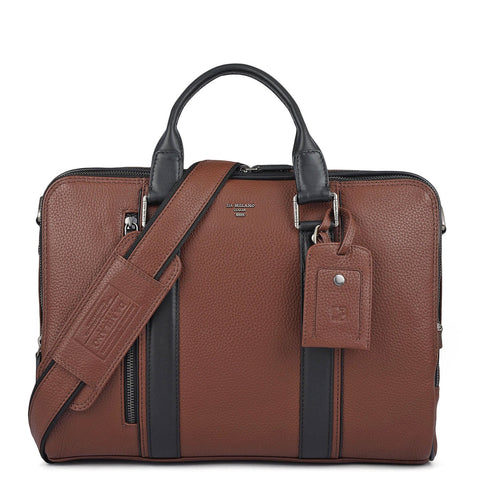 Wax Leather Laptop Bag - Espresso
