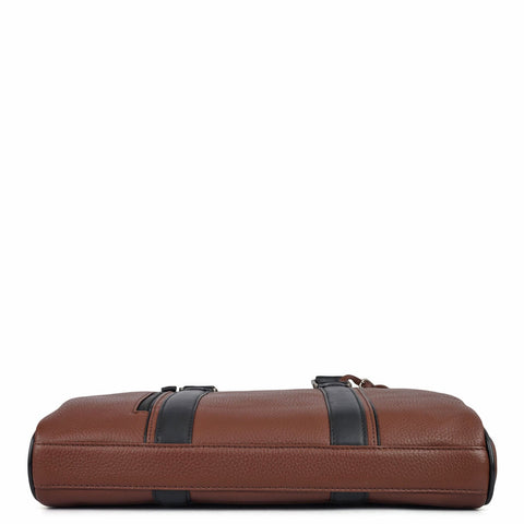 Wax Leather Laptop Bag - Espresso