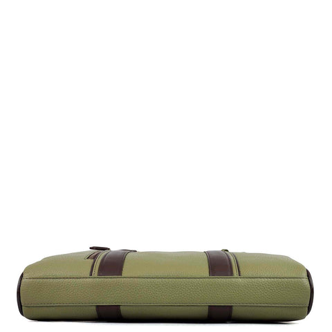 Wax Leather Laptop Bag - Fern