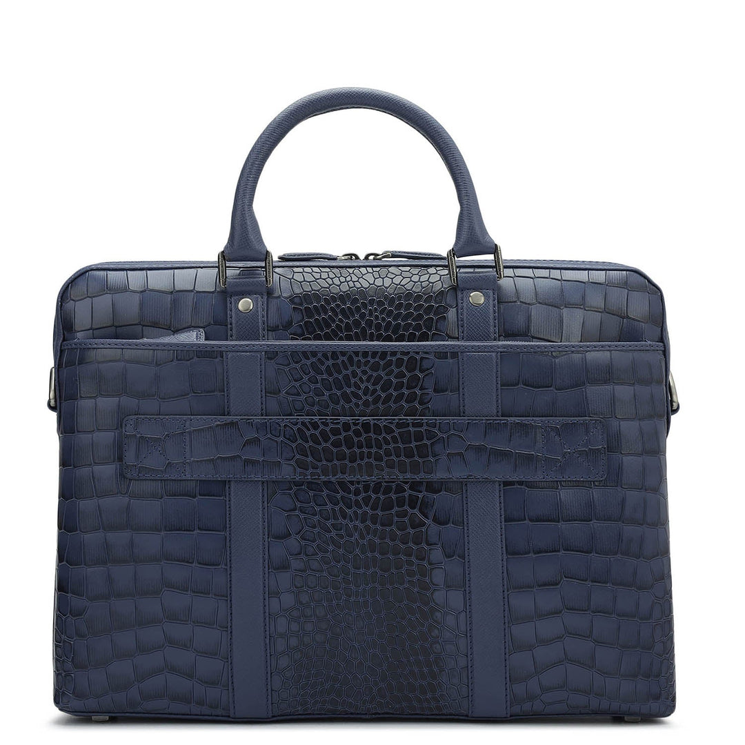 Croco Franzy Leather Laptop Bag - Stardust