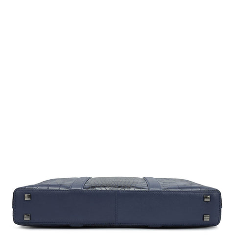 Croco Franzy Leather Laptop Bag - Stardust