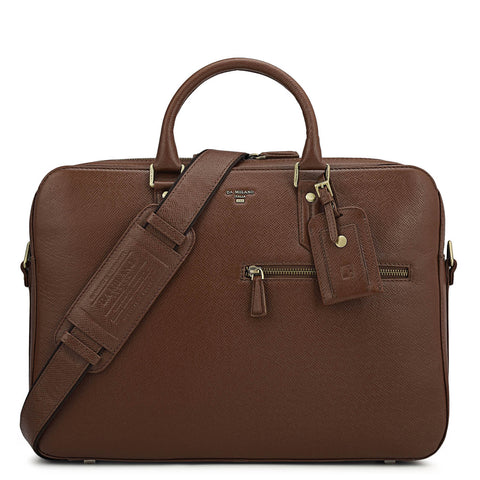Franzy Leather Laptop Bag - Date