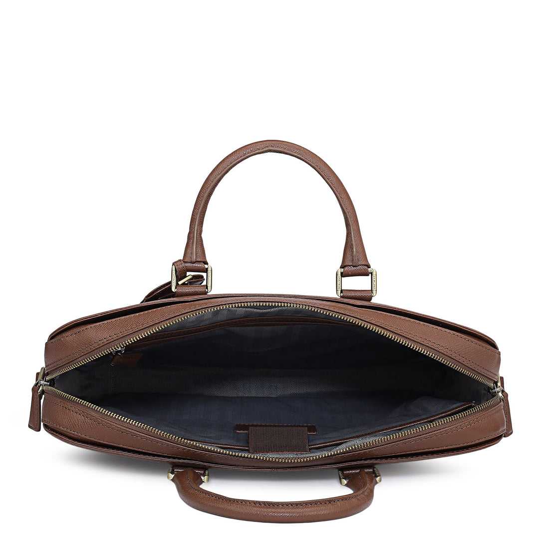 Franzy Leather Laptop Bag - Date