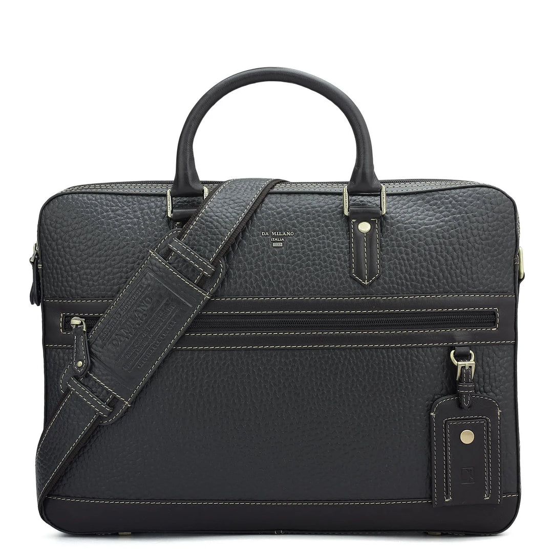 Brown Bub Leather Laptop Bag - Upto 15"
