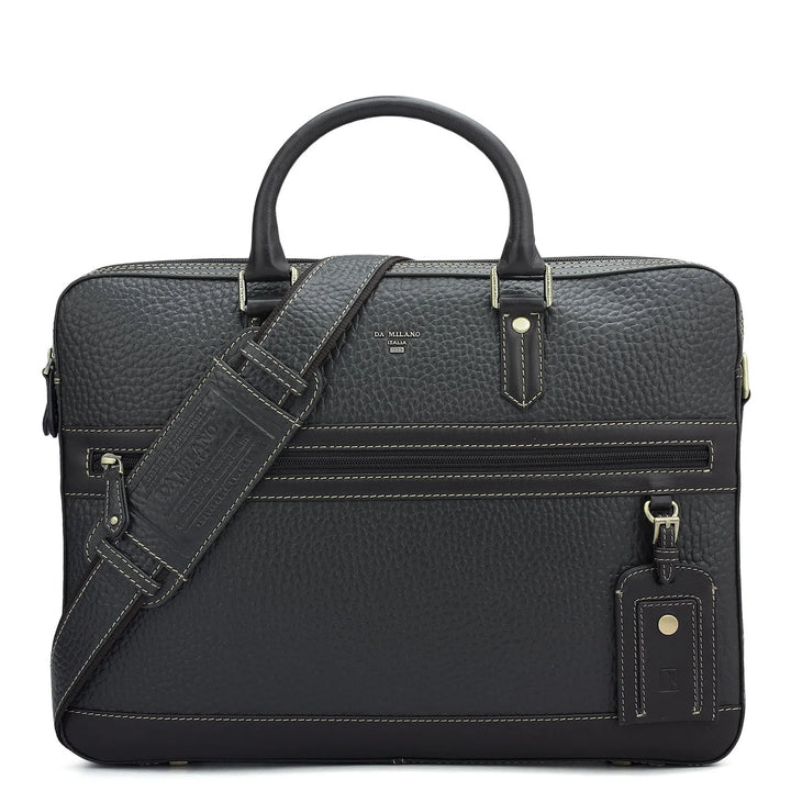 Brown Bub Leather Laptop Bag - Upto 15"