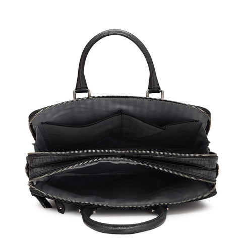 Black Monogram Franzy Leather Computer Bag - Upto 15