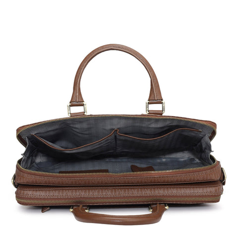 Monogram Franzy Leather Laptop Bag - Date