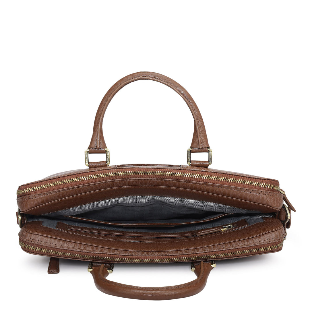Monogram Franzy Leather Laptop Bag - Date