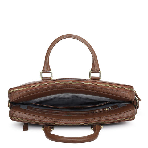 Monogram Franzy Leather Laptop Bag - Date