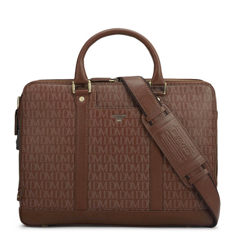 Monogram Franzy Leather Laptop Bag - Date