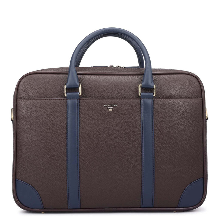 Wax Leather Laptop Bag - Chocolate