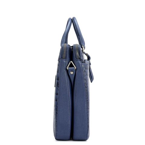 Croco Franzy Leather Laptop Bag - Stardust