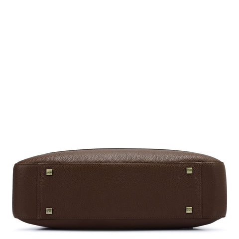 Wax Leather Laptop Bag - Espresso
