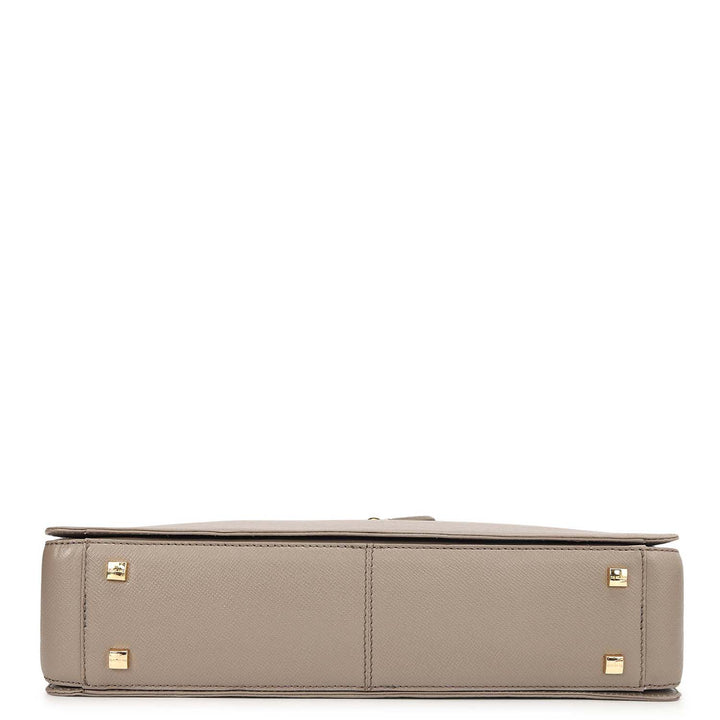 Franzy Leather Laptop Bag - Smoke Grey