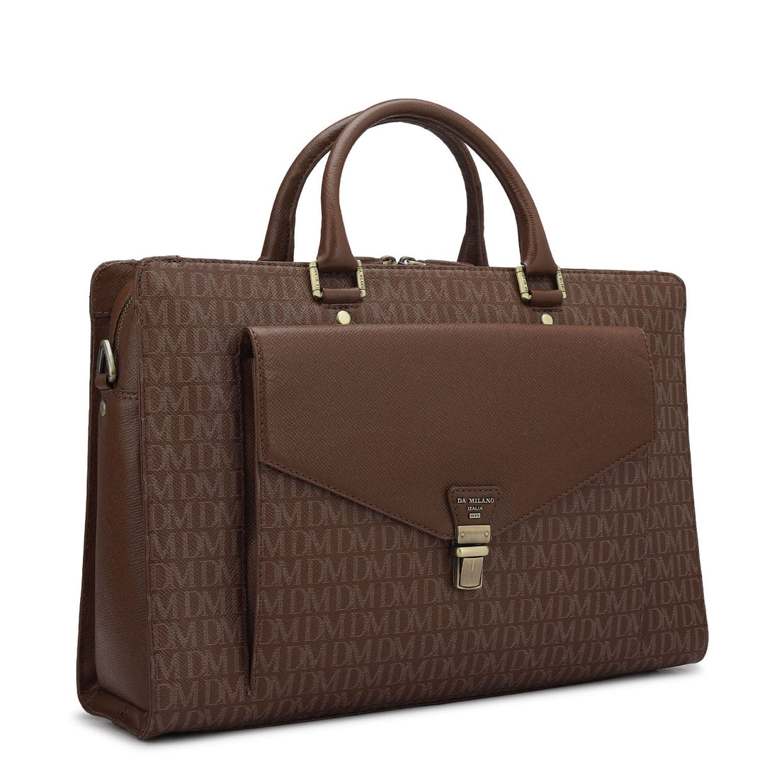 Monogram Franzy Leather Laptop Bag - Date