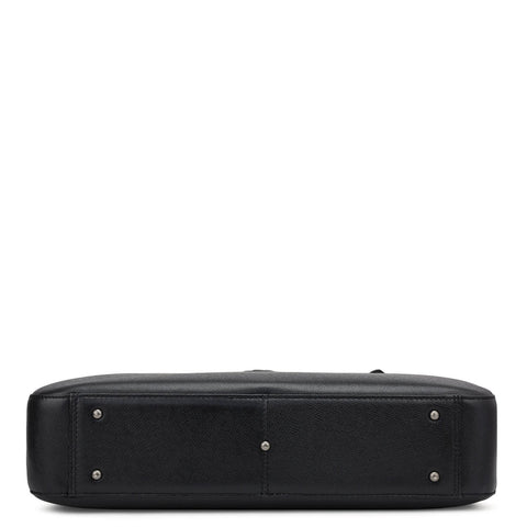 Franzy Leather Laptop Bag - Black