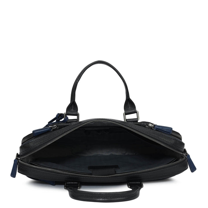Franzy Leather Laptop Bag - Black