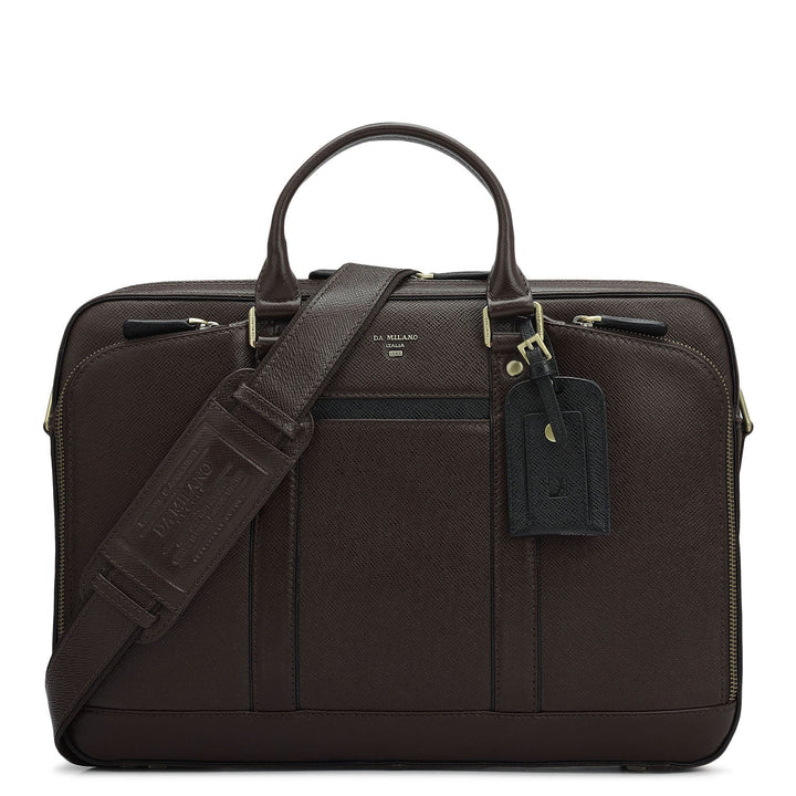 Franzy Leather Laptop Bag - Chocolate