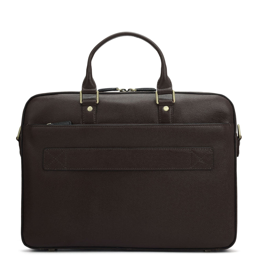 Franzy Leather Laptop Bag - Chocolate