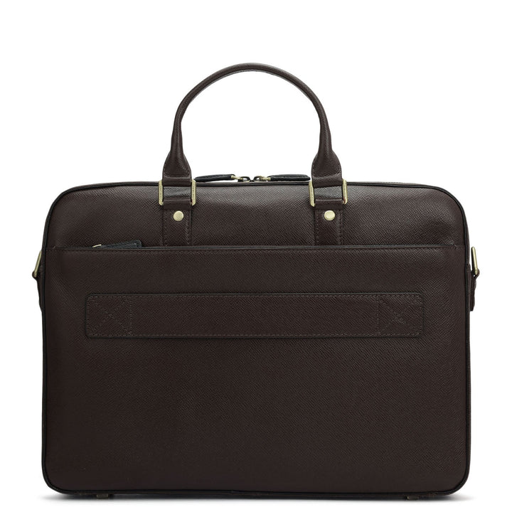 Franzy Leather Laptop Bag - Chocolate