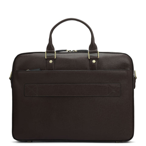 Franzy Leather Laptop Bag - Chocolate