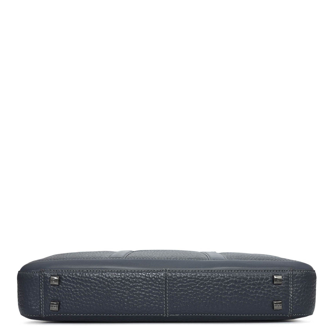 Bub Leather Laptop Bag - Navy