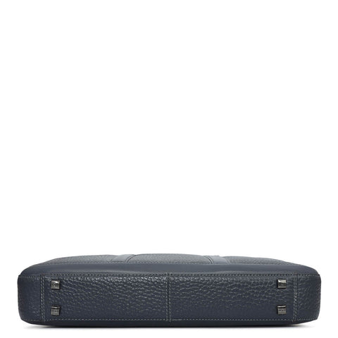 Bub Leather Laptop Bag - Navy