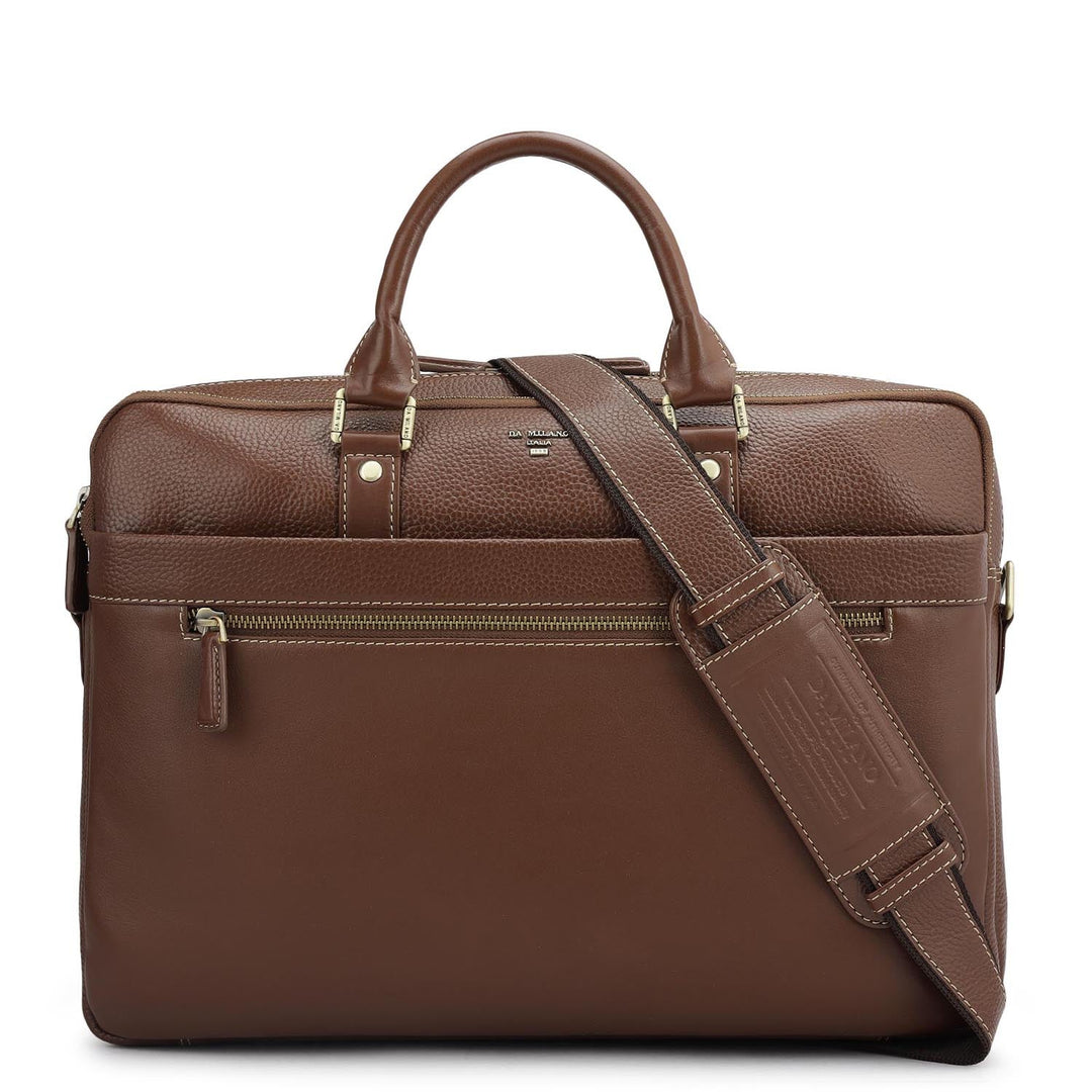 Wax Leather Laptop Bag - Espresso