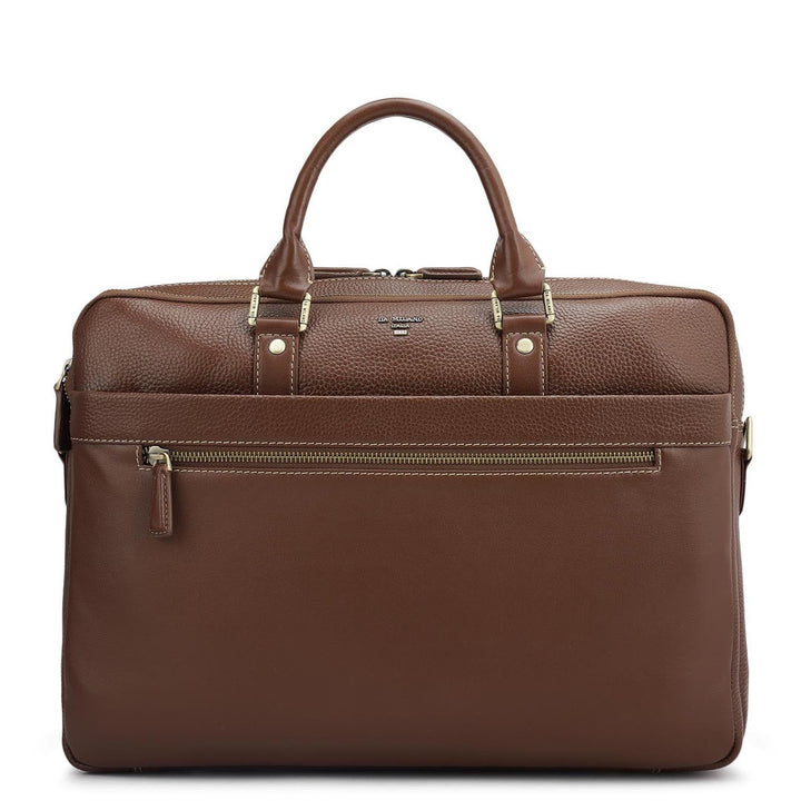 Wax Leather Laptop Bag - Espresso