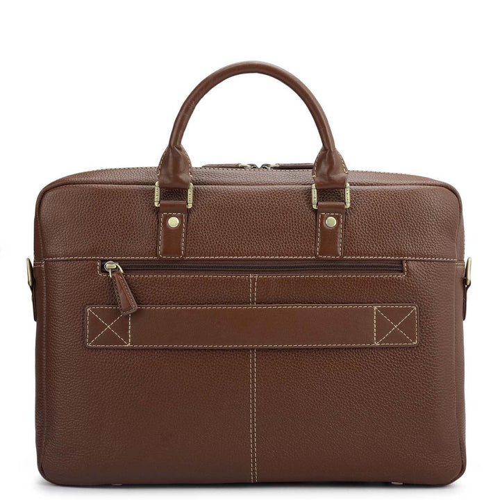 Wax Leather Laptop Bag - Espresso