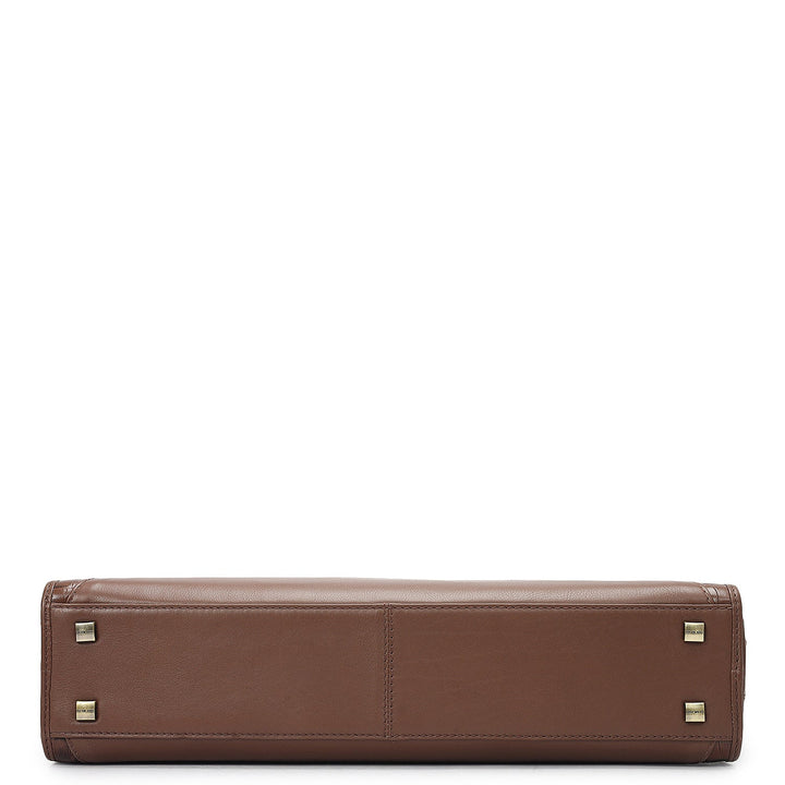Croco Leather Laptop Bag - Date