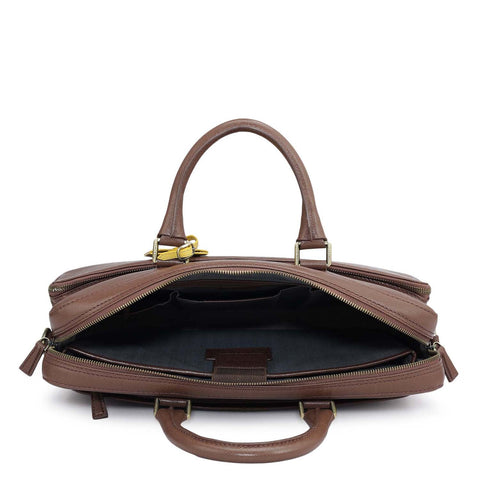 Franzy Leather Laptop Bag - Date