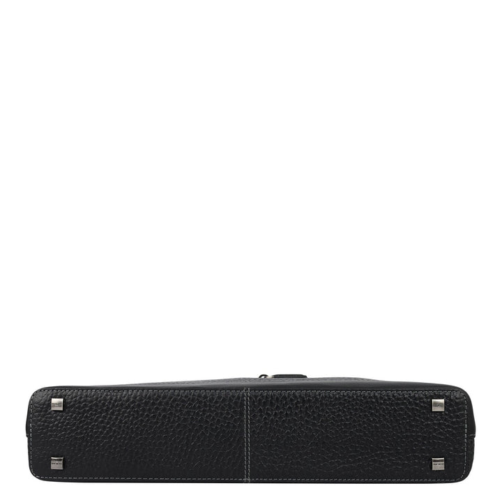 Bub Leather Laptop Bag - Black