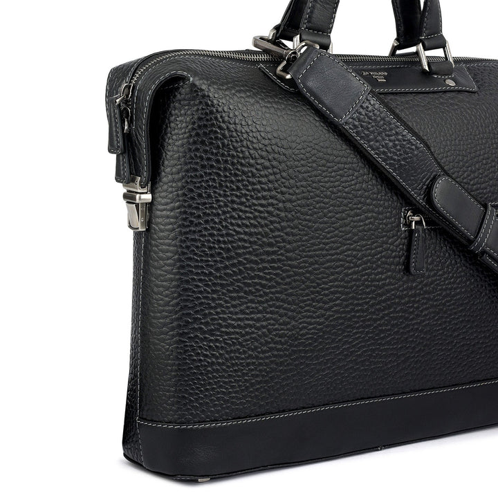 Bub Leather Laptop Bag - Black