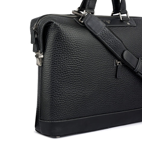 Bub Leather Laptop Bag - Black