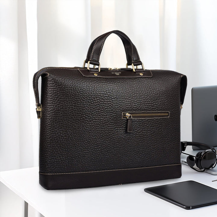 Bub Leather Laptop Bag - Brown
