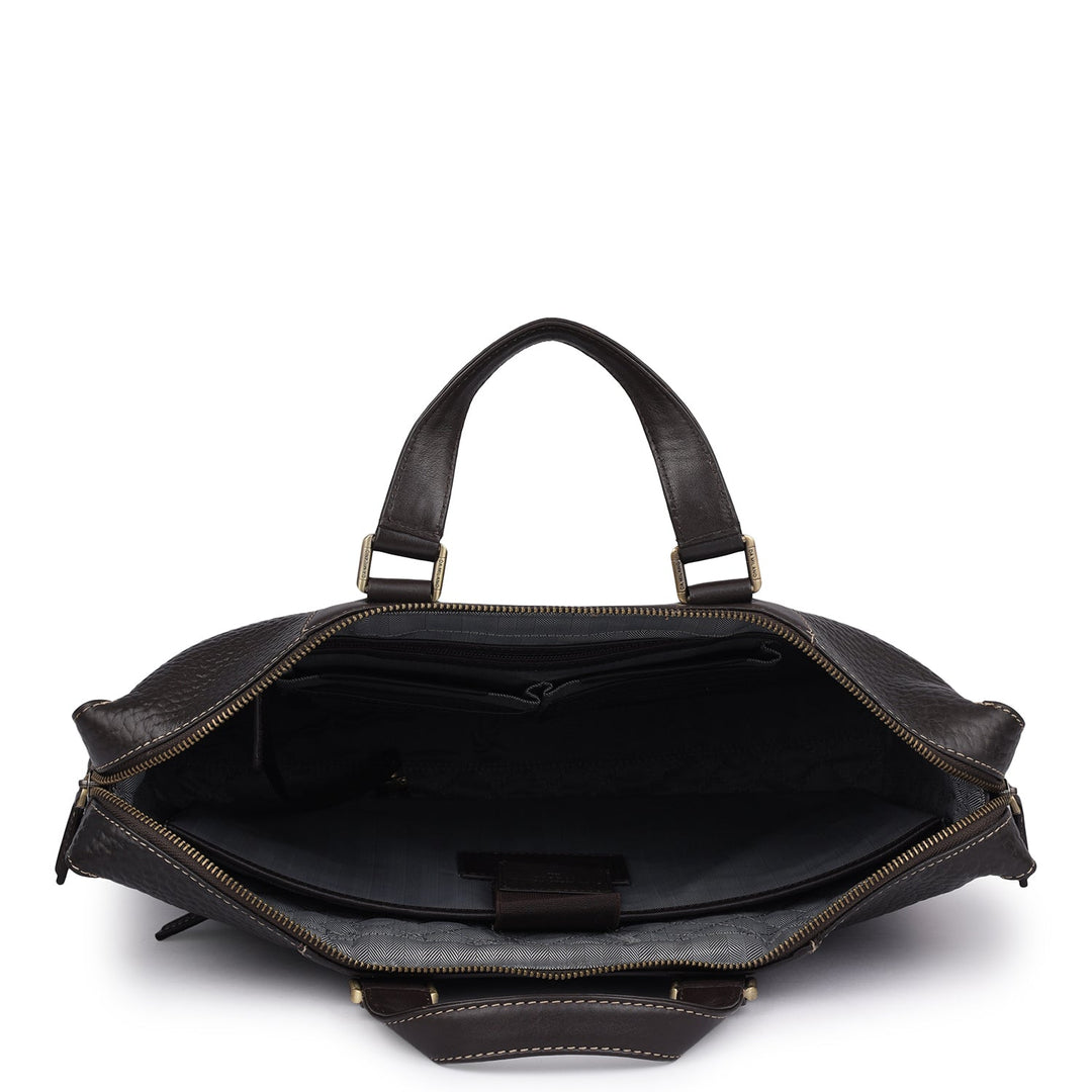 Bub Leather Laptop Bag - Brown
