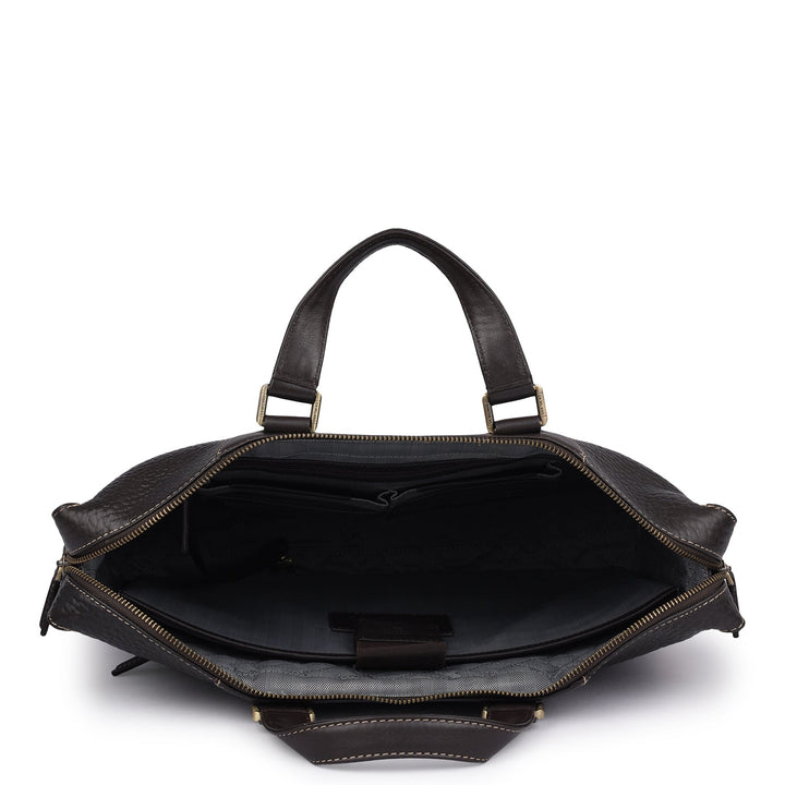 Bub Leather Laptop Bag - Brown