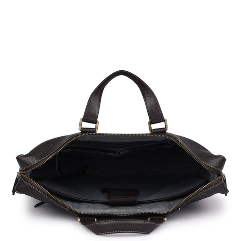 Bub Leather Laptop Bag - Brown