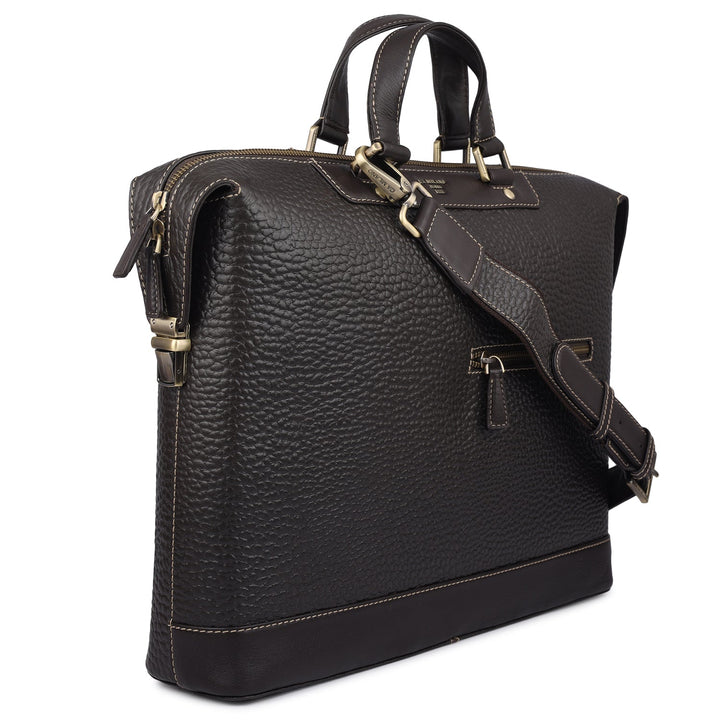 Bub Leather Laptop Bag - Brown