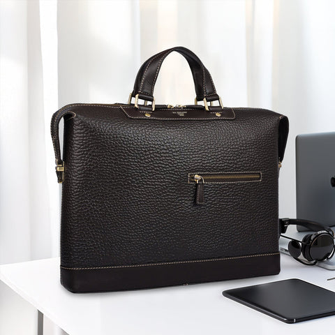 Bub Leather Laptop Bag - Brown