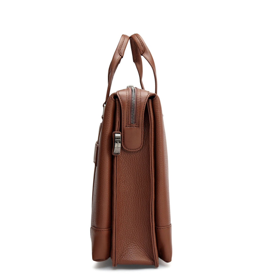 Wax Leather Laptop Bag - Espresso