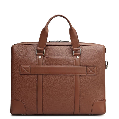 Wax Leather Laptop Bag - Espresso