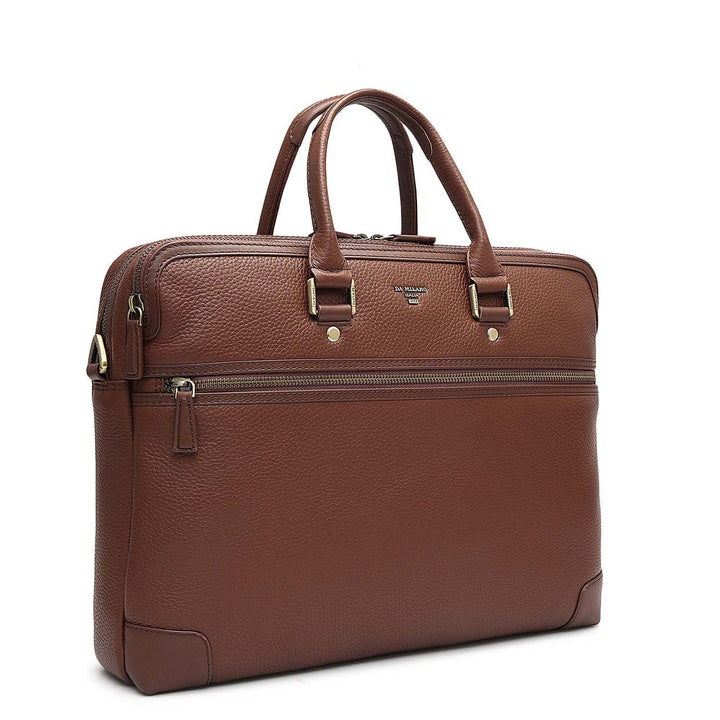 Wax Leather Laptop Bag - Espresso