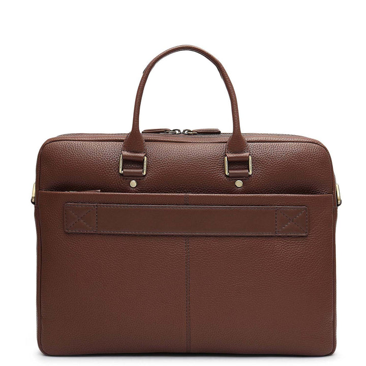 Wax Leather Laptop Bag - Espresso