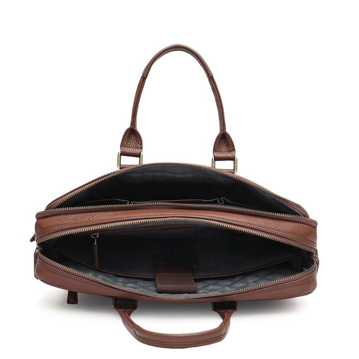 Wax Leather Laptop Bag - Espresso