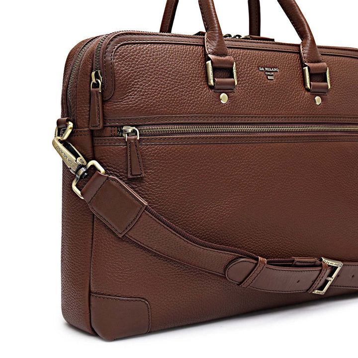 Wax Leather Laptop Bag - Espresso